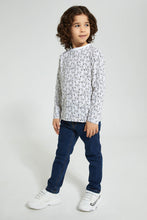 Load image into Gallery viewer, Redtag-White-Mongoose-Printed-T-Shirt-Long-Sleeves-Boys-2 to 8 Years
