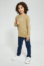 Load image into Gallery viewer, Beige Slogan Print Sweatshirt
