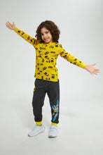 تنزيل الصورة على معرض الصور، Redtag-Charcoal-Batman-Jog-Pant-Joggers-Boys-2 to 8 Years
