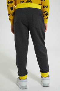 Redtag-Charcoal-Batman-Jog-Pant-Joggers-Boys-2 to 8 Years