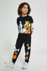 Redtag-Black-Mickey-Mouse-Jog-Pant-Joggers-Boys-2 to 8 Years