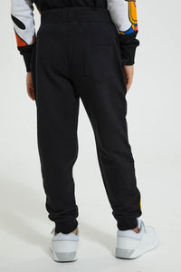 Redtag-Black-Mickey-Mouse-Jog-Pant-Joggers-Boys-2 to 8 Years