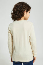 Load image into Gallery viewer, Redtag-Beige-Home-Work-Print-Longsleeve-Tshirt-Long-Sleeves-Boys-2 to 8 Years
