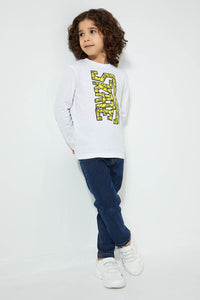 Redtag-White-Skate-Pring-Long-Sleeve-Tshirt-Long-Sleeves-Boys-2 to 8 Years