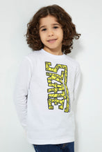 Load image into Gallery viewer, Redtag-White-Skate-Pring-Long-Sleeve-Tshirt-Long-Sleeves-Boys-2 to 8 Years
