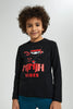 Redtag-Black-Ninja-Vibes-Print-Long-Sleeve-Tshirt-Long-Sleeves-Boys-2 to 8 Years