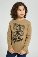 Load image into Gallery viewer, Redtag-Stone-Ninja-Power-Print-Long-Sleeve-Long-Sleeves-Boys-2 to 8 Years
