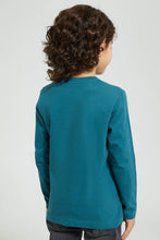 Load image into Gallery viewer, Redtag-Blue-Triceratops-Print-Long-Sleeve-Tshirt-Long-Sleeves-Boys-2 to 8 Years
