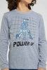 Redtag-Grey-Marl-Power-Up-Print-Long-Sleeve-Tshirt-Long-Sleeves-Boys-2 to 8 Years