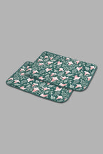 Load image into Gallery viewer, Redtag-Green-3-Piece-Floral-Printed-Quilt-Set-
(Double-Size)-Quilts-Home-Bedroom-

