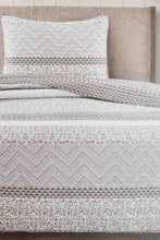 Load image into Gallery viewer, Redtag-Grey-2-Piece-Geometric-Printed-Quilt-Set-
(Single-Size)-Quilts-Home-Bedroom-
