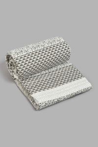 Redtag-Grey-2-Piece-Geometric-Printed-Quilt-Set-
(Single-Size)-Quilts-Home-Bedroom-