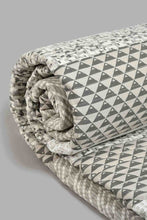 Load image into Gallery viewer, Redtag-Grey-3-Piece-Geometric-Printed-Quilt-Set-
(Double-Size)-Quilts-Home-Bedroom-
