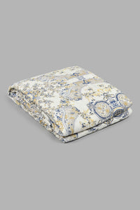 Redtag-Beige-Printed-2-Piece-Quilt-Set-(Single-Size)-Colour:Beige,-Filter:Home-Bedroom,-HMW-BED-Quilts,-New-In,-New-In-HMW-BED,-Non-Sale,-S22B,-Section:Homewares-Home-Bedroom-