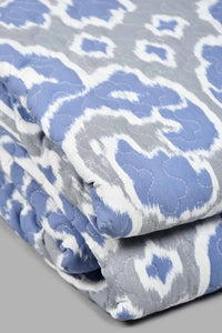 Redtag-Blue-Printed-2-Piece-Quilt-Set-(Single-Size)-Colour:Blue,-Filter:Home-Bedroom,-HMW-BED-Quilts,-New-In,-New-In-HMW-BED,-Non-Sale,-S22B,-Section:Homewares-Home-Bedroom-