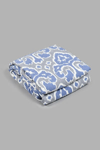 Redtag-Blue-Printed-3-Piece-Quilt-Set-(Double-Size)-Colour:Blue,-Filter:Home-Bedroom,-HMW-BED-Quilts,-New-In,-New-In-HMW-BED,-Non-Sale,-S22B,-Section:Homewares-Home-Bedroom-