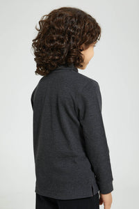 Redtag-Charcoal-Tom-&-Jerry-Polo-Shirt-Polo-Shirts-Boys-2 to 8 Years