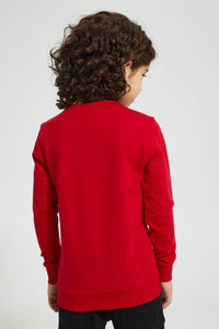 Redtag-Red-Marvel-Crew-Neck-Sweatshirt-Sweatshirts-Boys-2 to 8 Years