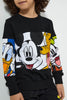 Redtag-Black-Mickey-Mouse-Crew-Neck-Sweatshirt-Sweatshirts-Boys-2 to 8 Years