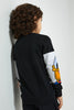 Redtag-Black-Mickey-Mouse-Crew-Neck-Sweatshirt-Sweatshirts-Boys-2 to 8 Years