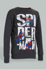 Redtag-Charcoal-Spiderman-Crew-Neck-Sweatshirt-Sweatshirts-Boys-2 to 8 Years