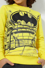 تنزيل الصورة على معرض الصور، Redtag-Yellow-Batman-Crew-Neck-Sweatshirt-Sweatshirts-Boys-2 to 8 Years
