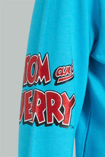 Load image into Gallery viewer, Redtag-Blue-Tom-&amp;-Jerry-Crew-Neck-Sweatshirt-Sweatshirts-Boys-2 to 8 Years
