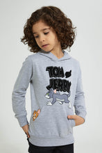 تنزيل الصورة على معرض الصور، Redtag-Grey-Tom-&amp;-Jerry-Hooded-Sweatshirt-Sweatshirts-Boys-2 to 8 Years
