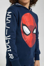 تنزيل الصورة على معرض الصور، Redtag-Blue-Spiderman-Hooded-Sweatshirt-Sweatshirts-Boys-2 to 8 Years
