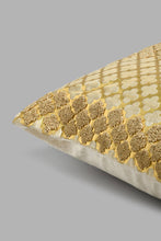Load image into Gallery viewer, Redtag-Beige-Embellished-Premium-Geometric-Cushion-Cushions-Home-Bedroom-
