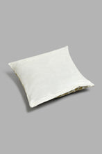 Load image into Gallery viewer, Redtag-Ivory/Gold-Floral-Embriodery-Velvet-Cushion-Cushions-Home-Bedroom-
