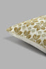 Redtag-Ivory/Gold-Floral-Embriodery-Velvet-Cushion-Cushions-Home-Bedroom-