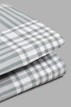 Load image into Gallery viewer, Redtag-Grey-Check-Printed-Fitted-Sheet-(Single-Size)-Fitted-Sheets-Home-Bedroom-
