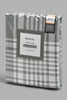 Redtag-Grey-Check-Printed-Fitted-Sheet-(Single-Size)-Fitted-Sheets-Home-Bedroom-