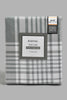 Redtag-Grey-Check-Printed-Fitted-Sheet-(Single-Size)-Fitted-Sheets-Home-Bedroom-