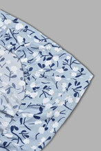 Load image into Gallery viewer, Redtag-Teal-Floral-Printed-Fitted-Sheet-(Single-Size)-Fitted-Sheets-Home-Bedroom-
