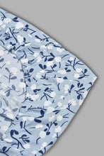 Load image into Gallery viewer, Redtag-Teal-Floral-Printed-Fitted-Sheet-(Twin-Size)-Fitted-Sheets-Home-Bedroom-
