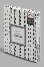 Load image into Gallery viewer, Redtag-White/Black-Stripe-Printed-Fitted-Sheet-(Twin-Size)-Fitted-Sheets-Home-Bedroom-
