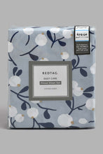 Load image into Gallery viewer, Redtag-Teal-Floral-Printed-Fitted-Sheet-(Double-Size)-Fitted-Sheets-Home-Bedroom-
