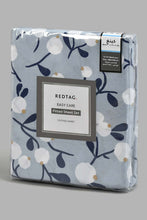 Load image into Gallery viewer, Redtag-Teal-Floral-Printed-Fitted-Sheet-(King-Size)-Fitted-Sheets-Home-Bedroom-

