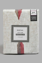 Load image into Gallery viewer, Redtag-Off-White/Rust-Geometric-Printed-Fitted-Sheet-(King-Size)-Fitted-Sheets-Home-Bedroom-
