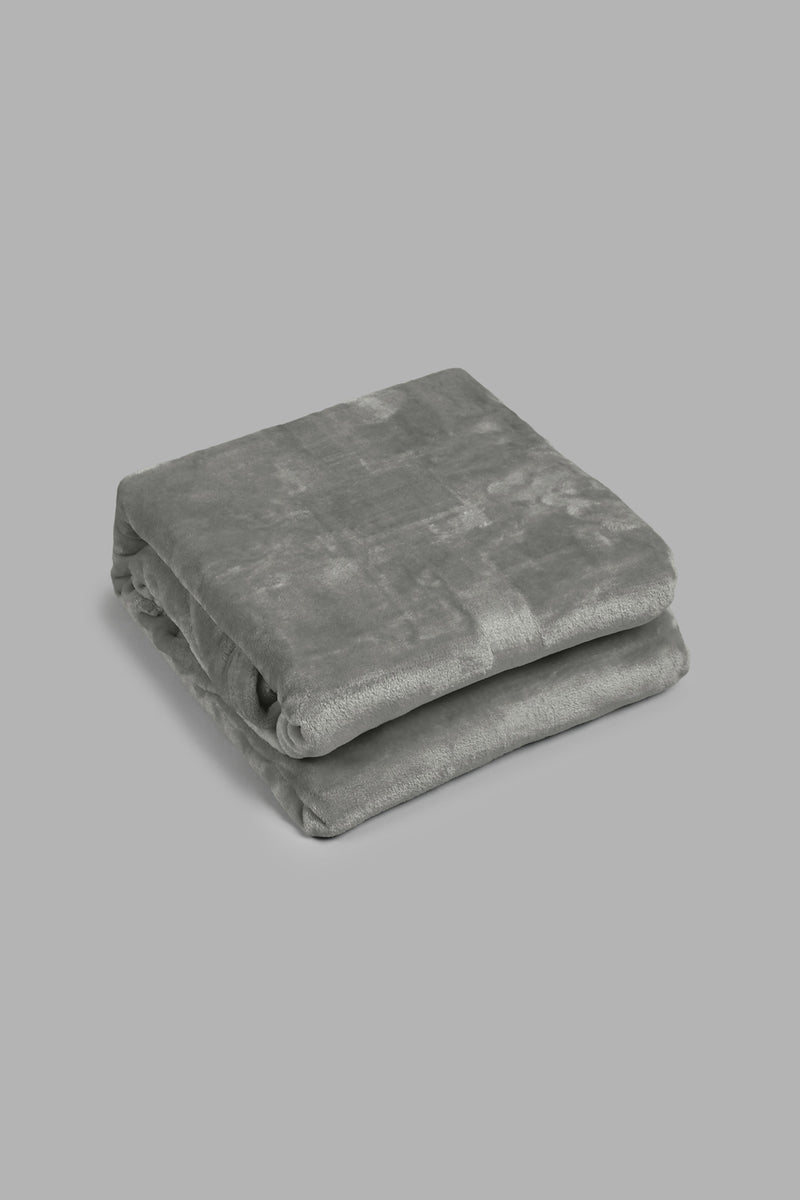 Redtag-Grey-Ultra-Soft-Blanket-(Single-Size)-Blankets-Home-Bedroom-