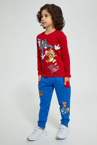 Redtag-Red-Tom-&-Jerry-Character-T-Shirt-Character-Boys-2 to 8 Years