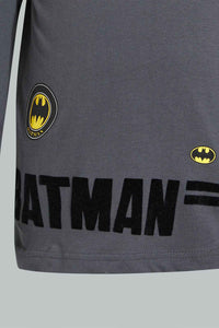 Redtag-Grey-Batman-Character-T-Shirt-Character-Boys-2 to 8 Years