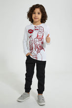 Load image into Gallery viewer, Redtag-White-Spiderman-Character-T-Shirt-Long-Sleeves-Boys-2 to 8 Years
