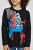 Redtag-Black-Spiderman-Character-T-Shirt-Long-Sleeves-Boys-2 to 8 Years