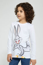 Load image into Gallery viewer, Redtag-White-Buggs-Bunny-Character-T-Shirt-Long-Sleeves-Boys-2 to 8 Years
