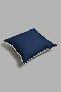 Redtag-Blue-Embroidery-Cushion-BED-PHANTASMAGORIA-2,-Colour:Blue,-Filter:Home-Bedroom,-HMW-BED-Cushions,-New-In,-New-In-HMW-BED,-Non-Sale,-S22A,-Section:Homewares-Home-Bedroom-