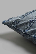 Load image into Gallery viewer, Redtag-Blue-Tuffted-Embroidery-Cushion-BED-PHANTASMAGORIA-2,-Colour:Blue,-Filter:Home-Bedroom,-HMW-BED-Cushions,-New-In,-New-In-HMW-BED,-Non-Sale,-S22A,-Section:Homewares-Home-Bedroom-
