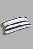 Redtag-Blue/Cream-Hand-Capped-Cushion-BED-PHANTASMAGORIA-2,-Colour:Blue,-Filter:Home-Bedroom,-HMW-BED-Cushions,-New-In,-New-In-HMW-BED,-Non-Sale,-S22A,-Section:Homewares-Home-Bedroom-